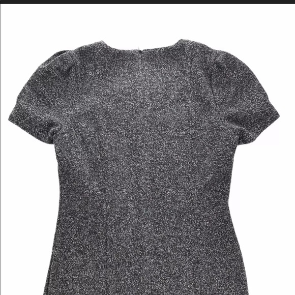 Gap Textured Knit Dress Sz. 0 Black Gray Short Sleeve - Picture 3 of 9
